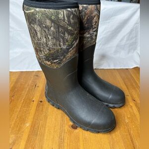 HABIT Mens All Weather Rubber Boots Waterproof Mossy Oak Thick Sole Boot Sz 9